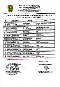 Jadwal Penyuluhan Dalam Gedung - foto 1